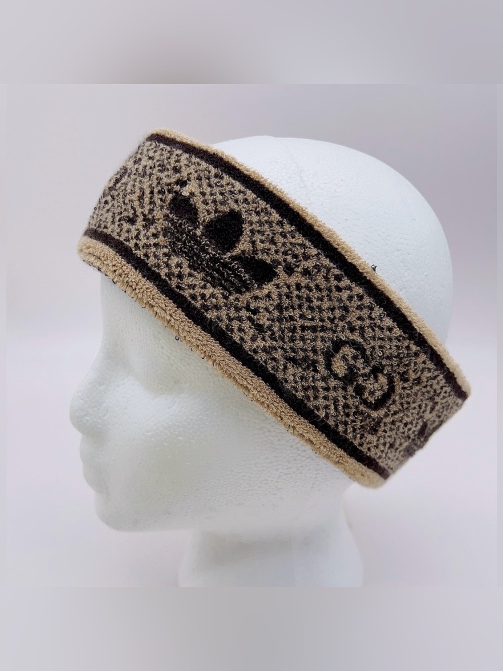 Gucci X Adidas $410 GG Monogram Logo Headband